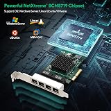 EDUP Gigabit Quad Port Ethernet Server NIC BCM5719 PCI Express 1000M Network view 3