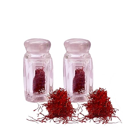 Nutriherbs Pure & Organic Afghani Kesar - 1gm (Premium A+ Grade Saffron Threads, Highest Quality Saffron) (Pack of 2)