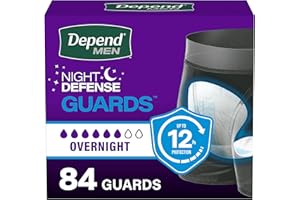 Depend Guards Incontinence Pads for Men, Overnight Absorbency, 84 Count, Packaging May Vary