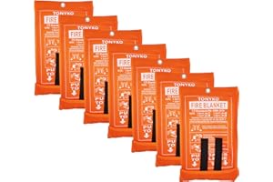 TONYKO Emergency Fire Blanket for Home and Kitchen - Orange - Fire Suppression Blanket, Fiberglass Fireproof Blanket