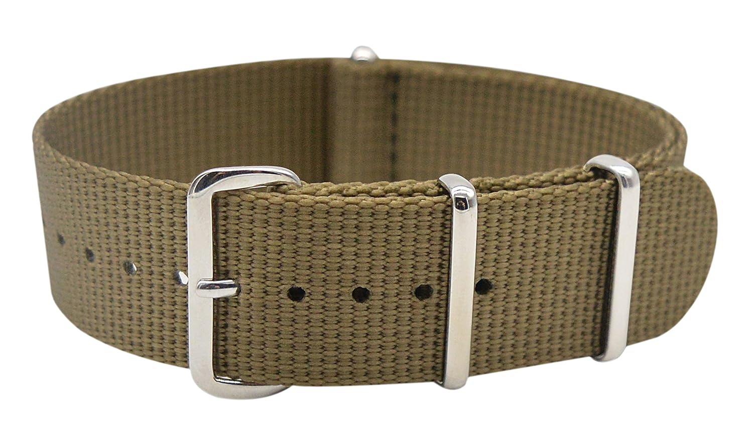 半額品 Artstyle Watch Band With Thickとソフトナイロン素材ストラップpolishedステンレススチールバックル Choice Of Color 横幅 22mm カーキ カーキ 22mm B07d22xvj8 Vasleague Com