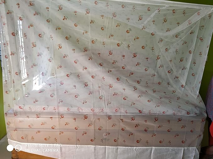 shri ashu creation Superior Luxor Qualtiy Mosquito Net for Bed- (6 * 7 FEET) Ivory