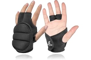 ProSource Weighted Gloves, Pair of 0.9kg. (2 lb) Neoprene Hand Weights for Cardio Workouts, Kickboxing, MMA, Aerobics and Scu