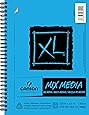 Canson XL Series Mix Paper Pad, Heavyweight, Fine Texture, Heavy Sizing for Wet or Dry Media, Side Wire Bound, 98 Pound, 5.5 x 8.5 in, 60 Sheets, 5.5"X8.5"
