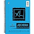 Canson XL Series Mix Paper Pad, Heavyweight, Fine Texture, Heavy Sizing for Wet or Dry Media, Side Wire Bound, 98 Pound, 5.5 