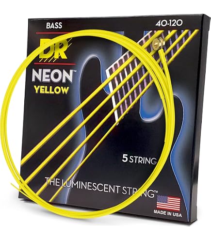 Amazon.com: DR Strings NBB5-45 Hi-Def Neon Blue Colored Bass