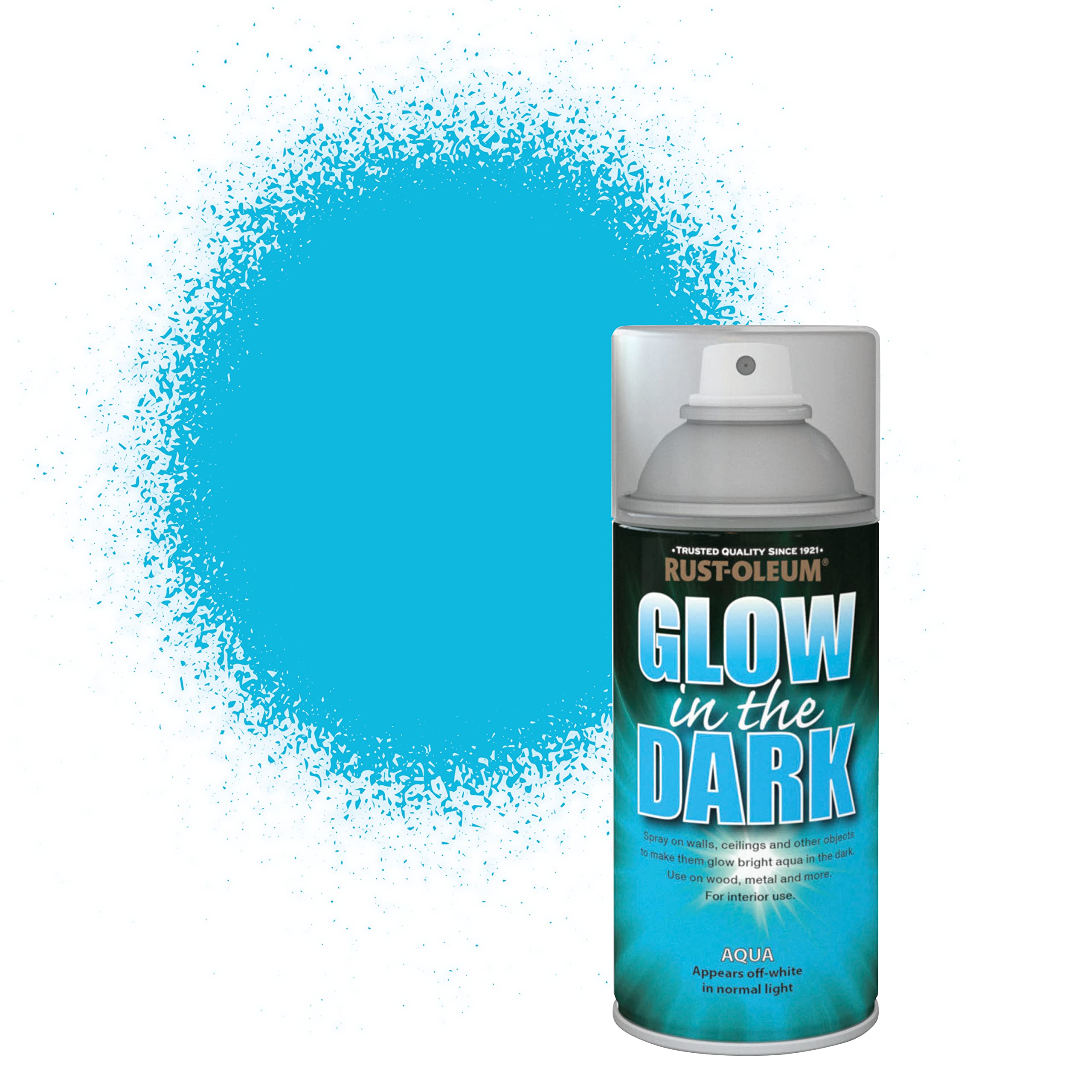 Rust-Oleum 150ml Glow in the Dark Spray Paint Aerosol - Aqua