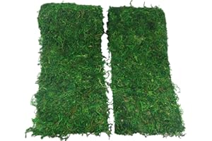 FAICOIA 2 Pcs Moss Table Runner 6" x 55" Green Moss Roll for Fairy Gardens Wedding Woodland Decor Moss Grass Table Runner Preserved Moss Mat for Crafts Party 15x140cm