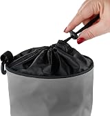 Minky Peg Bag Premium Drawstring Holds 160 Pegs Breathable Mesh Base Grey view 3
