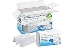 SoNeat Multifold Paper Towels, 3200 Sheets, Pack of 16 Premium Quality Disposable Hand Towels for Commercial, Household, and Public Bathroom, 100% Virgin Wood Pulp