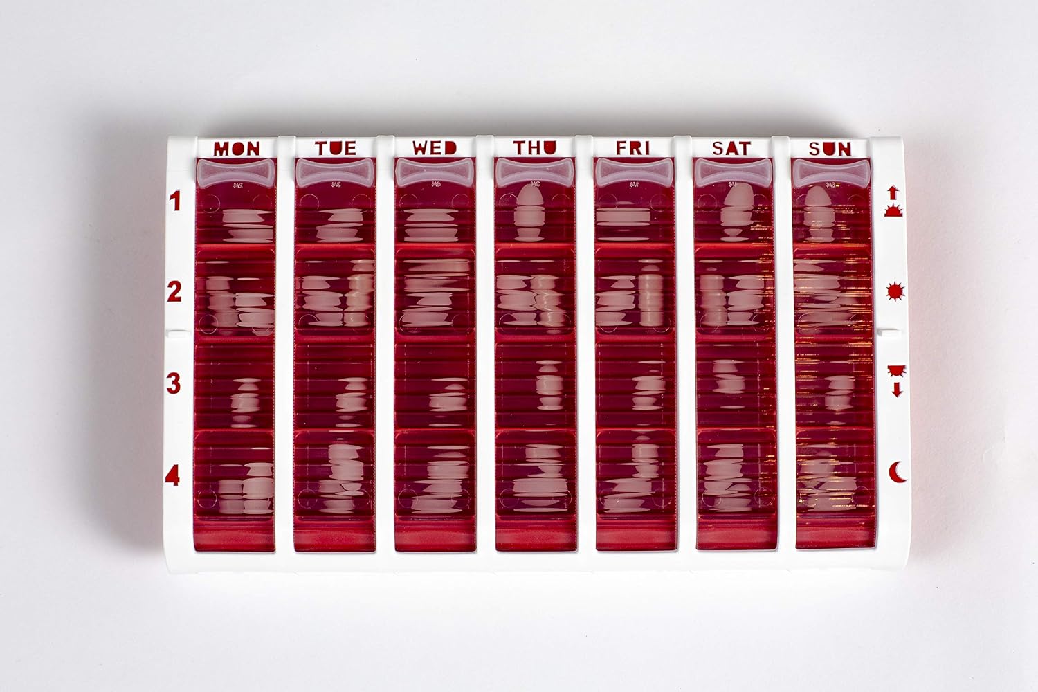 Red Pivotell Weekly Pill Organiser