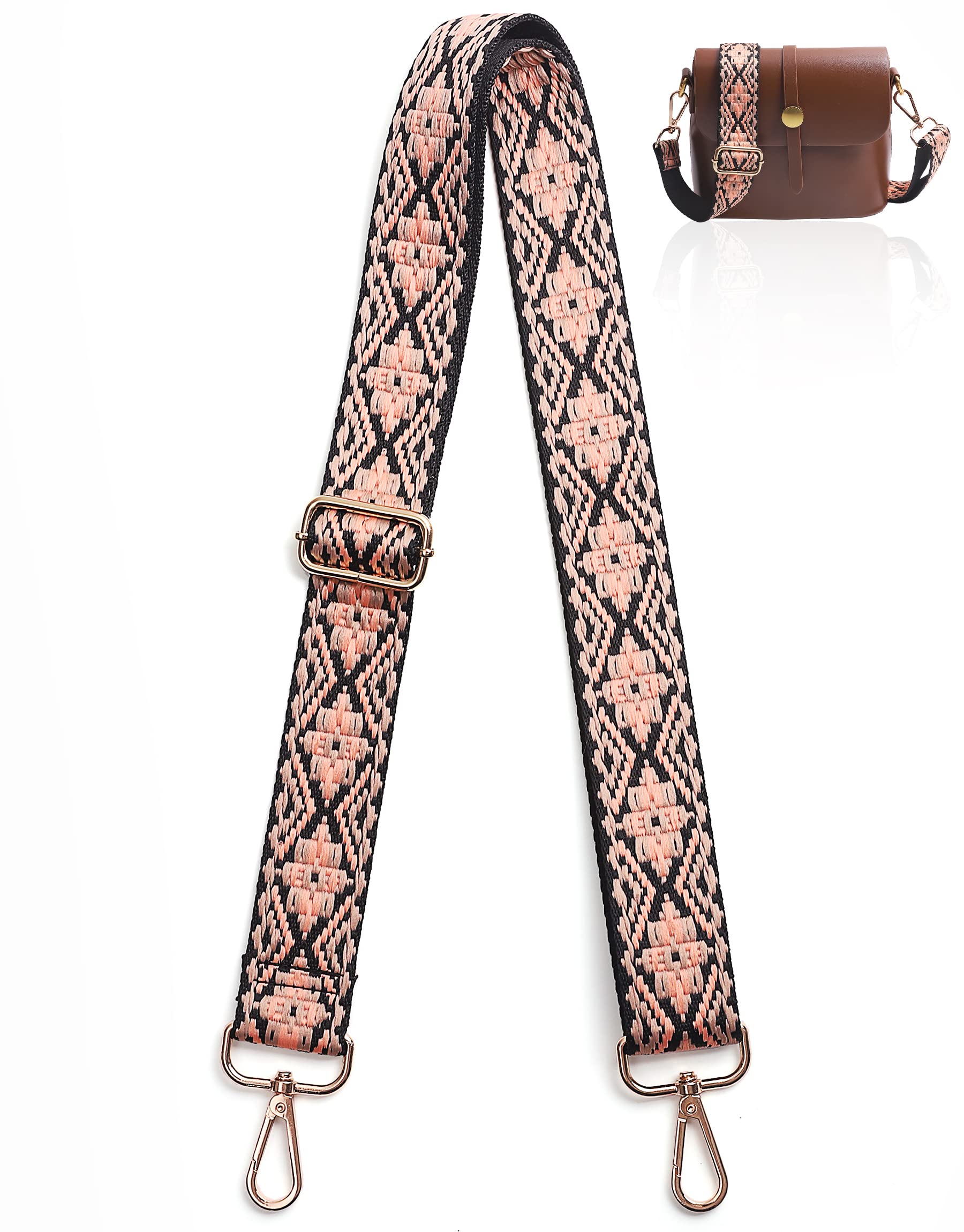 3.8cm Wide Shoulder Strap Adjustable Replacement Belt Crossbody Canvas Bag Handbag