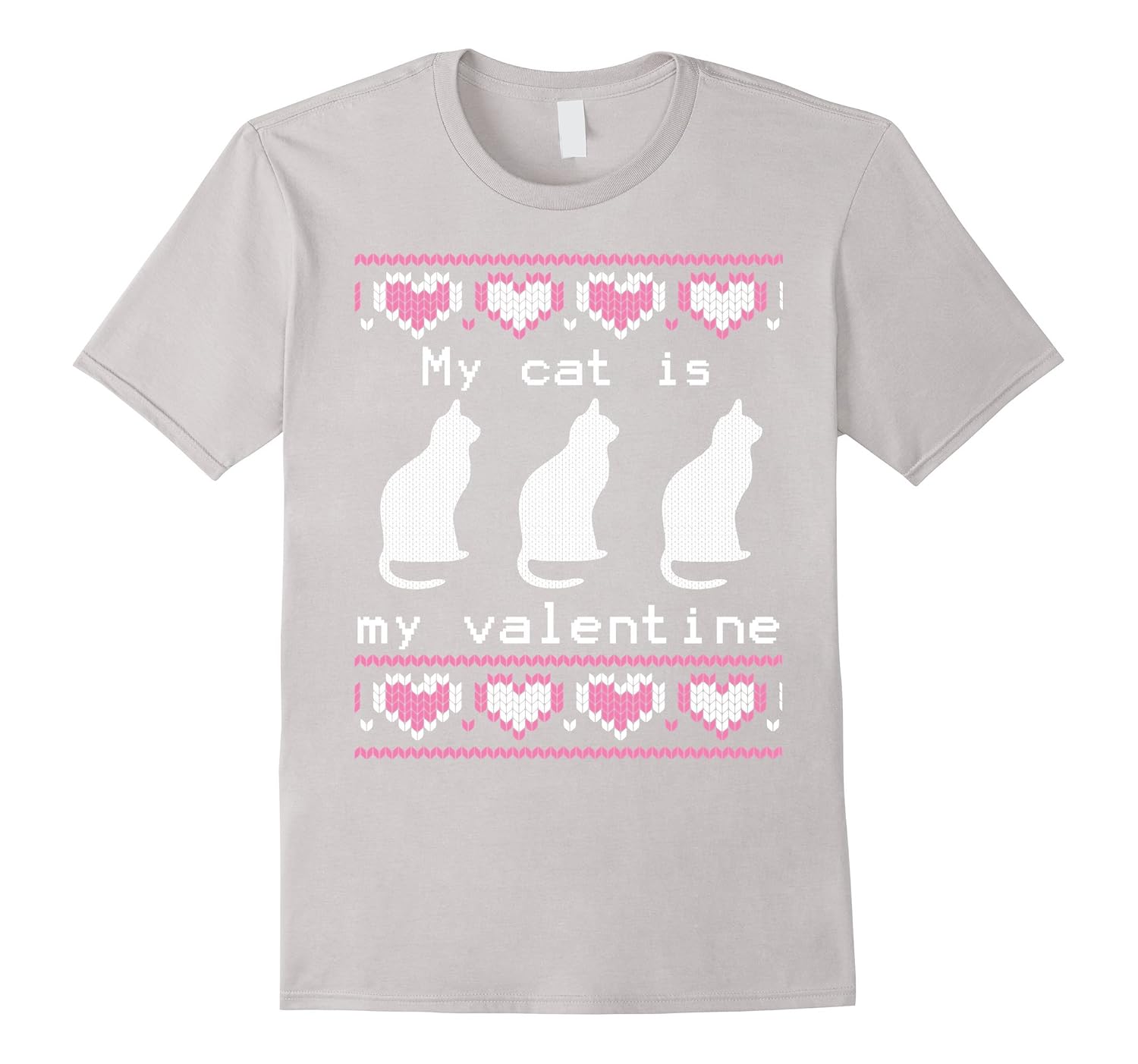 Ugly Valentines Day Sweater My Cat Is 