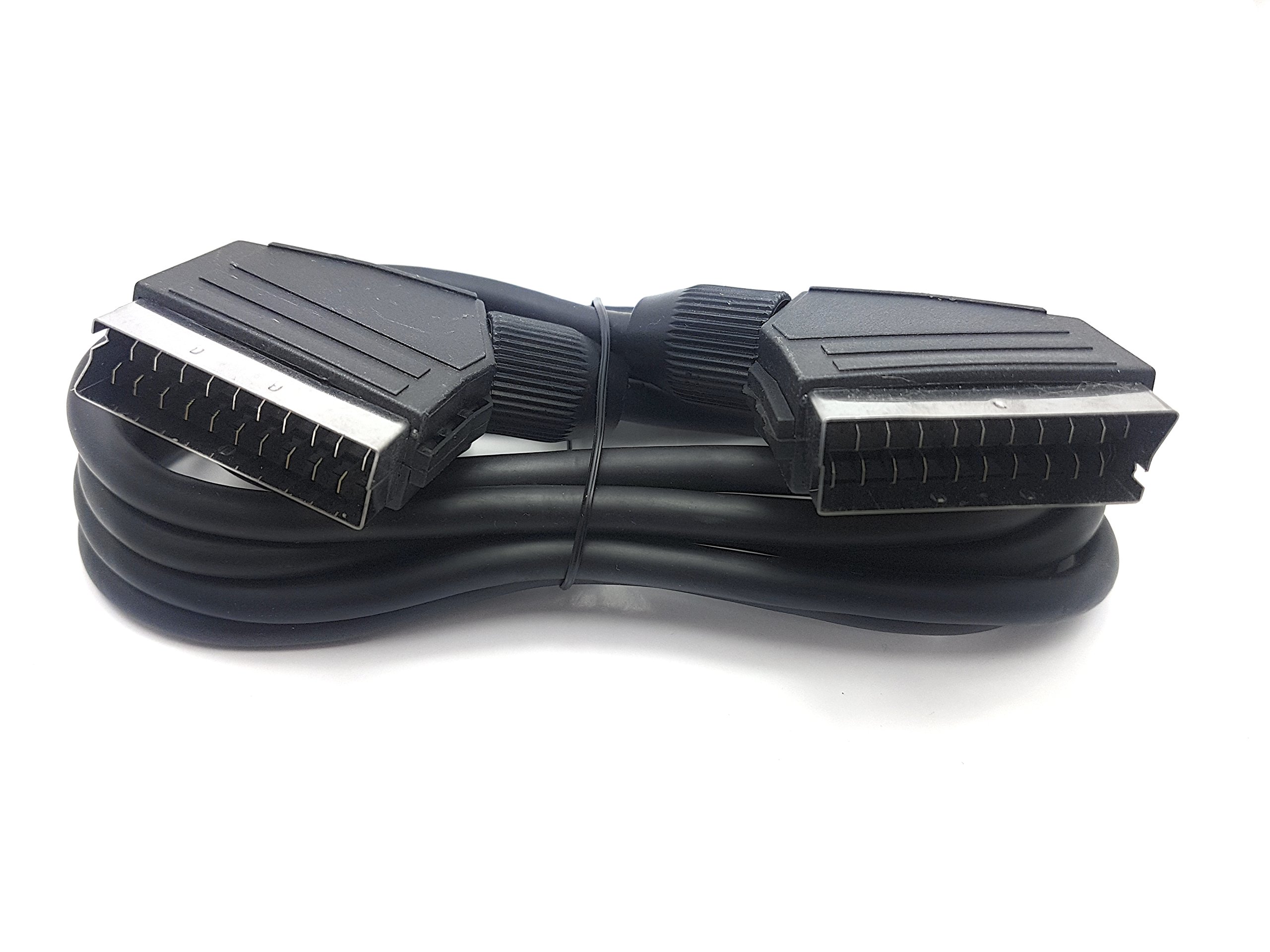 MainCore 2m Long/Scart to Scart / 21 Pins Video TV VCR DVD Cable Lead (Available in 0.75m, 2m, 3m, 5m) (2m)