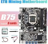 KVSERT B75 ETH Mining Motherboard 8XPCIE G1630 CPU SATA Cable Miner Board view 3