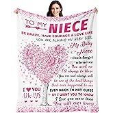 BAOERN Niece Gifts from Auntie - Valentines Day Gifts for Niece - to My Nieces Gift from Aunt - Birthday Gift for Nieces from Uncle - Best Niece's Present for Mothers Day - Throw Blanket 50"x60"