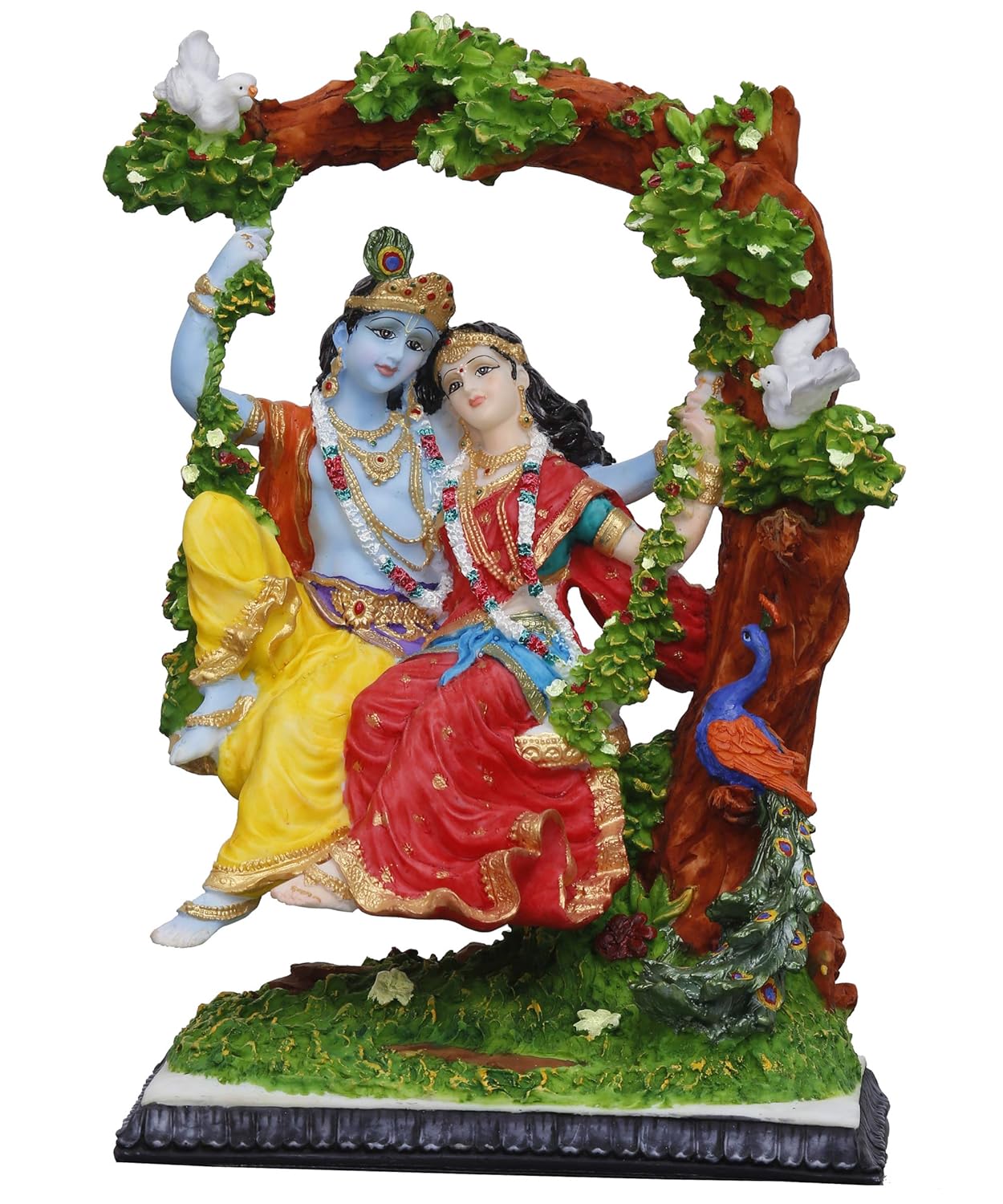 Buy Sri Krishna Culture Polyresin And Marble Radhakrishna Idol, 12.5