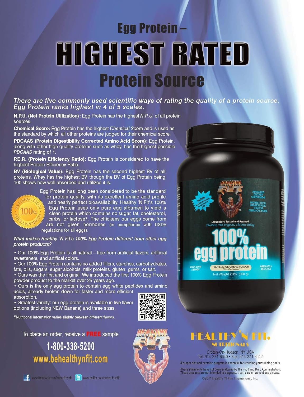 Amazon.com: Healthy n Fit 100% Huevo Proteínas – 2lb ...