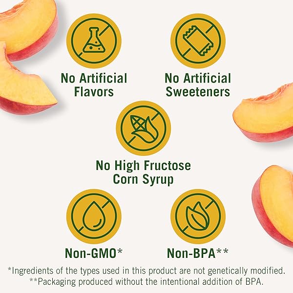 DEL MONTE DICED PEACHES IN 100% JUICE, 4OZ (4 CUPS) FRUIT CUP SNACKS