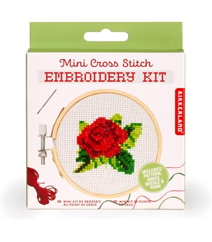 DMC Kreuzstich-Set 'Hello Baby' - Inkl. Garn, 14 Ct Aida, Stickrahmen 15,2 Cm