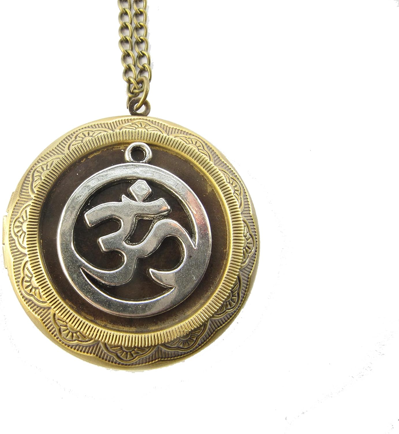 Amazon.com: Om Locket Necklace, Ohm 
