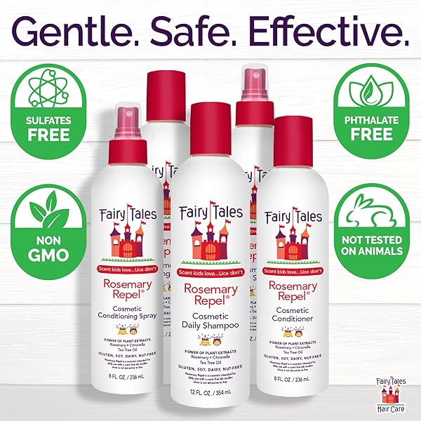 FAIRY TALES ROSEMARY REPEL DAILY KIDS HAIR GEL – KIDS LIKE THE SMELL, LICE DO NOT, 8 FL OZ. (PACK OF 1)