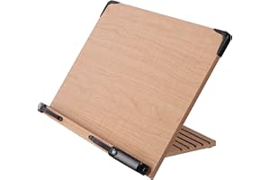 A+ Book Stand BS2500 Large 16x10.5" Portable Adjustable Foldable Bookstand Holder for Reading Hands Free Large Thick Heavy Te