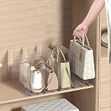 LIKEUDO Adjustable Shelf Dividers for Handbags - Expandable & Clear view 6