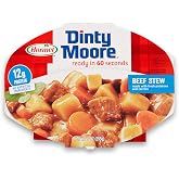 DINTY MOORE Beef Stew, Microwaveable, 9oz x6 | 12g Protein / tray. Chunky Soup, High Protein Ready to Eat Meal. Perfect for a Quick Meal. Convenient Prepared Food