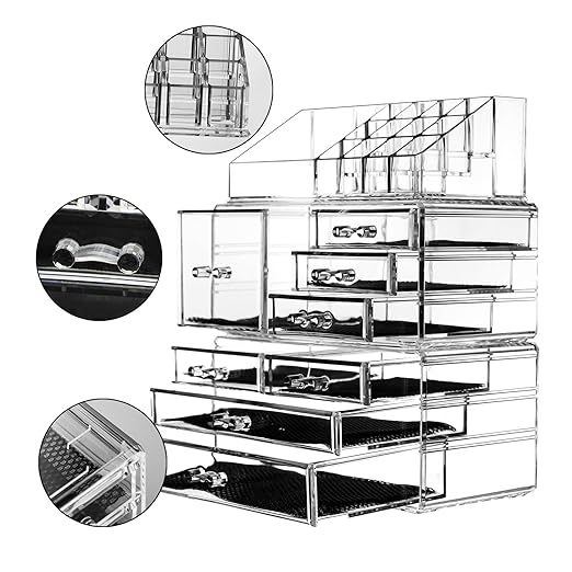 Unique Home Make Up Organizer, Acelectronic Große Makeup Kosmetik Aufbewahrung Organizer -3 Stück im Satz.Large