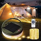 Solar Camping String Lights, 39.4FT Portable