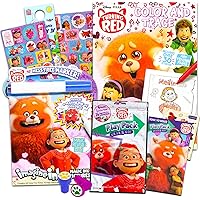 Classic Disney Disney Turning Red Coloring Book Set for Kids - Bundle with 3 Turning Red Coloring Books Including Mess-Free C