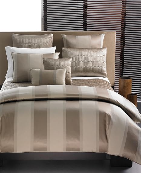 Couette King Size Blanche Avec Liseré Gris, Italian Hotel Collection, Coton