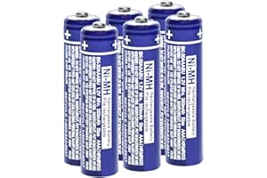 ZZWJBCYLE 6 Pack BK-30AAABU Ni-MH AAA Rechargeable Batteries for Panasonic, 1.2V 300mah AAA Ni-MH Rechargeable Batteries for Panasonic Cordless Phones, Remote Controls, Electronics