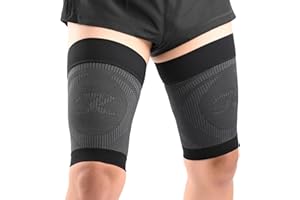 KEKING Thigh Compression Sleeves (Pair), Unisex, Hamstring Compression Sleeve for Quad & Groin Pain Relief & Recovery, Thigh Brace & Wrap Great for Running Sports & Injury, Upper Leg Sleeves Black 3XL