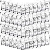 Kigeli 48 Pcs Funny Shot Glasses for Adults 1.2 oz Acrylic Party Favors | Bulk Shot Cups with Hilarious Sayings, Disposable Birthday Favors, Drinking Games, Adult Party Favors