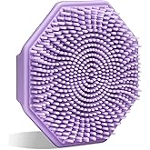 Sud Scrub® Antimicrobial Silicone Face Scrubber, 1 Pack, Gentle Face Exfoliator for Sensitive Skin, Eco Friendly Facial Cleansing Brush, Exfoliating Face Brush for Men and Women (Purple)