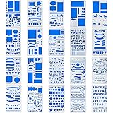 Bullet Journal Stencils 20 Pieces 4x7 Inch Plastic Planner Stencils Journal/Notebook/Diary/Scrapbook DIY Drawing Template Stencil