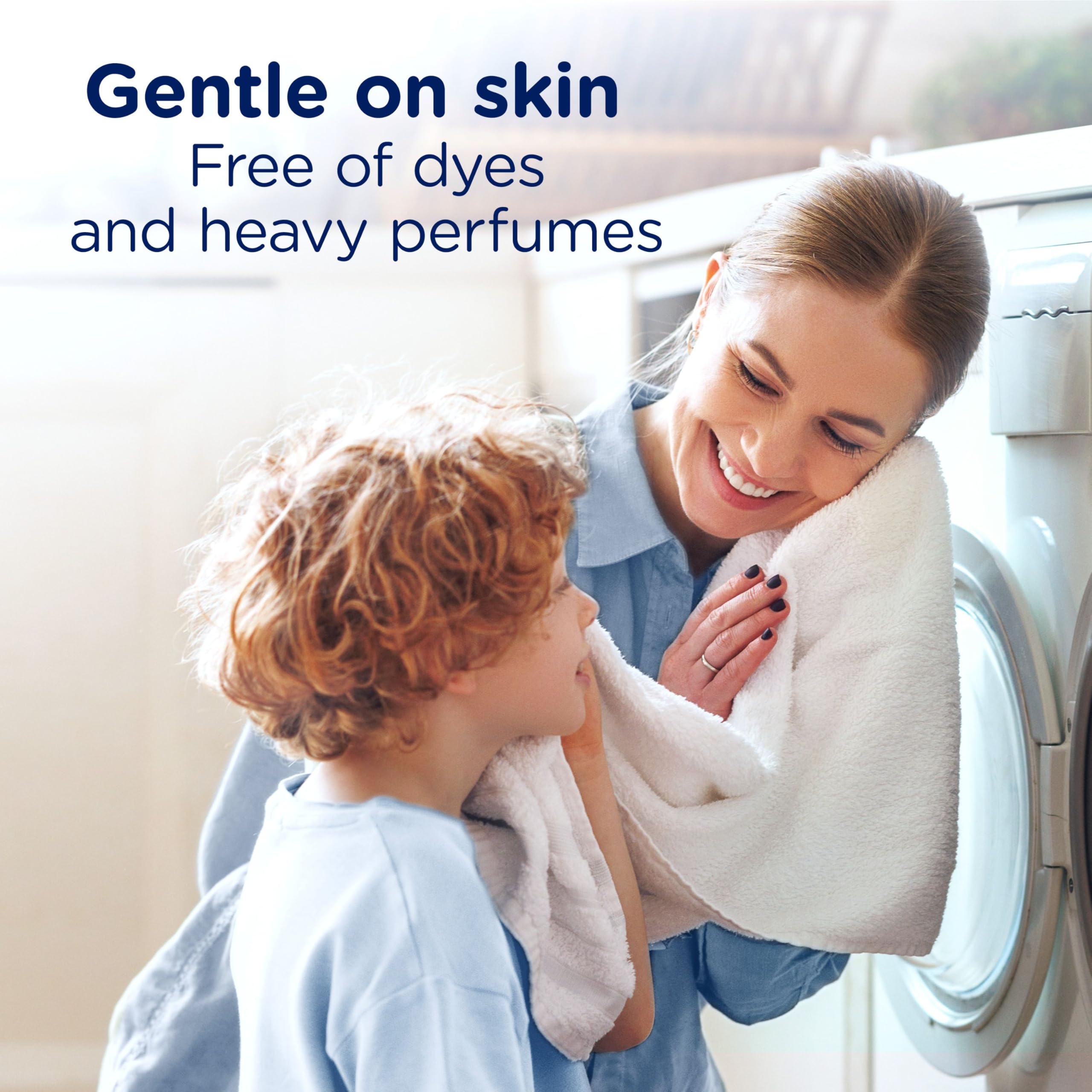 Downy Free & Gentle Rinse Laundry Odor Remover, Scent Free, 48 FL OZ, Gentle on skin, No dyes or heavy perfumes, Fabric Softener and Laundry Odor Removal Rinse