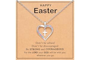 UPROMI Cross Necklace for Girls Baptism First Communion Confirmation Gifts Necklace for Teen Girls