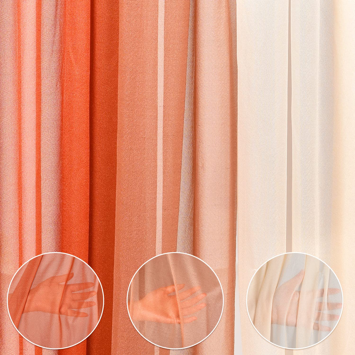 DearHouse 3 Panel Wedding Arch Draping Fabric,29.5