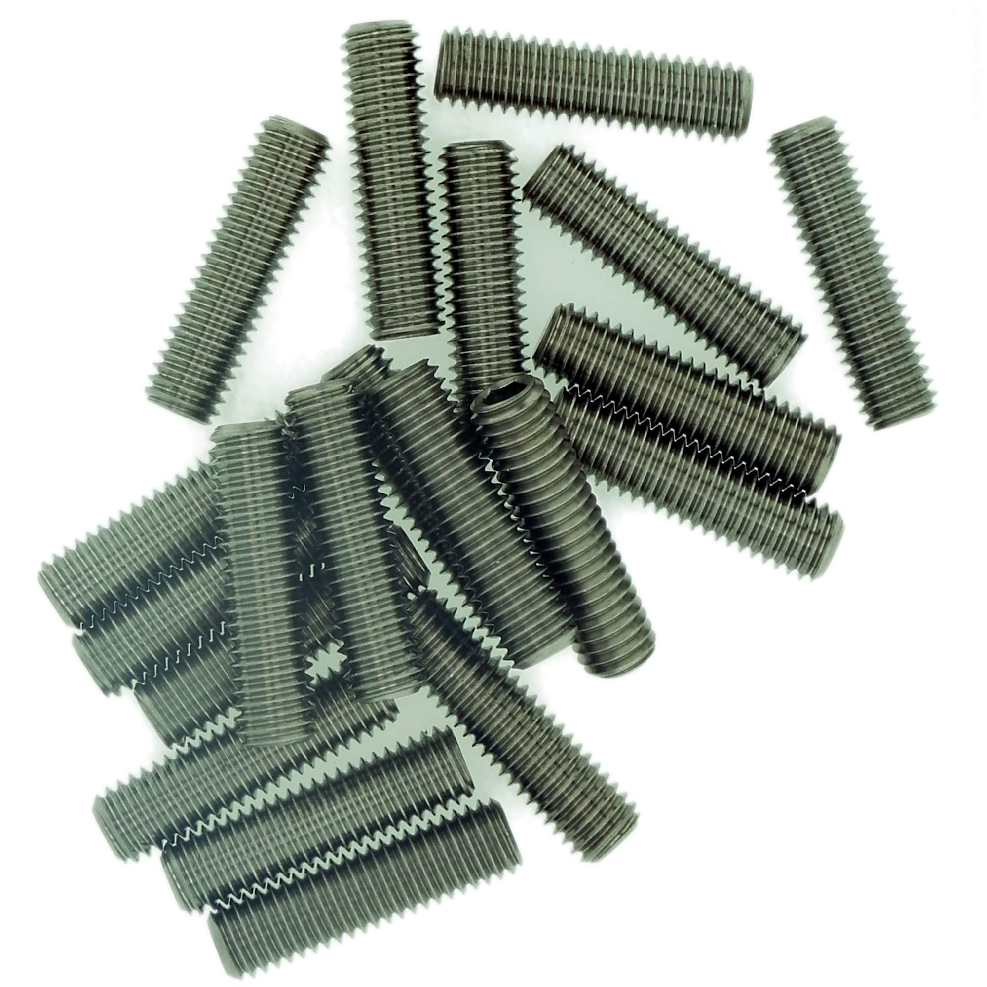 M2.5 (2.5mm x 3mm) Hex Socket Grub Screw (Flat Point) - Stainless Steel (A2) (Pack of 20) — image 1