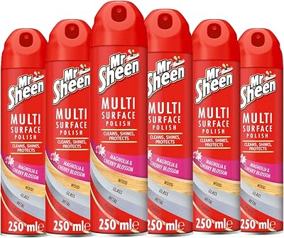 Mr Sheen Multi Surface Polish Spray Magnolia & Cherry Blossom 250ml Pack of 6