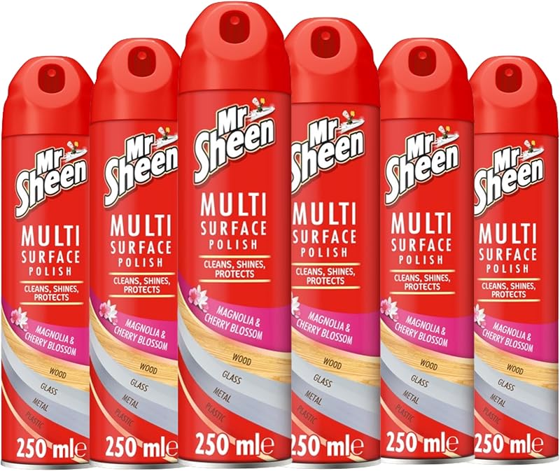 Mr Sheen Multi Surface Polish Spray Magnolia & Cherry Blossom 250ml Pack of 6