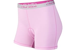 Club Ride Apparel Women's June Chamois 3-Inch Level 1 Cycling Shorts - Gel Chamois Liner - Cycleman Pink - Large