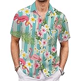 Hawaiian Shirts Short Sleeve for Men Unisex Vacation Shirts Button Down Beach Shirts