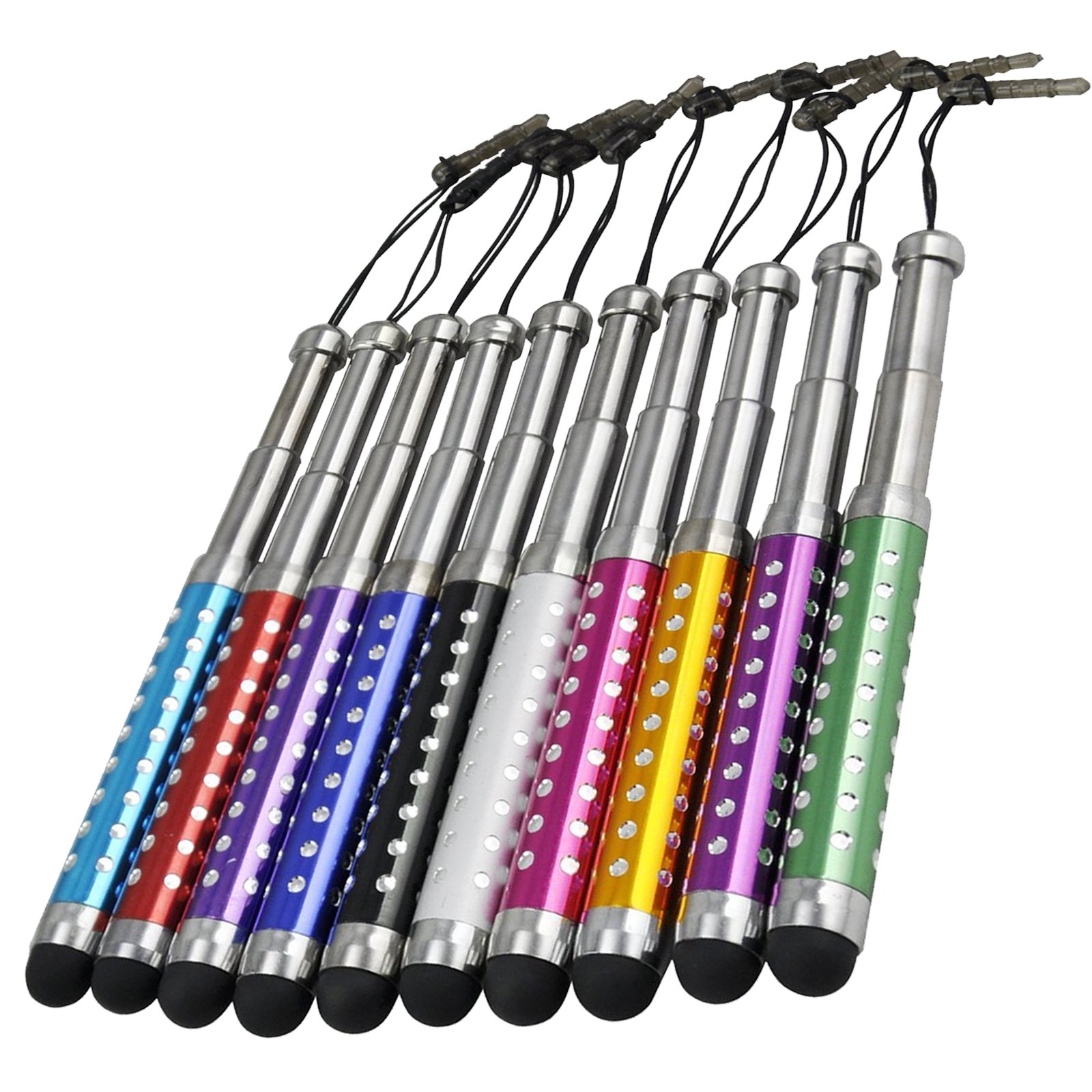 iSOUL Stylus For iPhone, Samsung Tablet Stylus [10 Pack] Extendable Retractable Capacitive Touch Pen Styli For iPad, iPhone, Chromebook, Touch Screen Smart Phone Pen