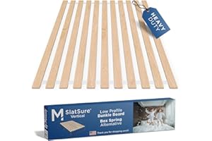 Meliusly SlatSure Queen Size Bunkie Board – Heavy Duty Vertical Bed Slats & Foldable Wooden Support Board for Sagging Mattress or Platform Bed Frame, Box Spring Alternative and Replacement