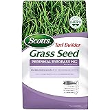 Scotts Turf Builder Grass Seed Perennial Ryegrass Mix, 7.lb. - Full Sun and Light Shade - Quickly Repairs Bare Spots, Ideal f