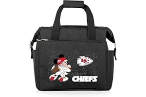 PICNIC TIME NFL Mickey Mouse On The Go Lunch Bag - Soft Cooler Lunch Box - Insulated Lunch Bag, (Black)